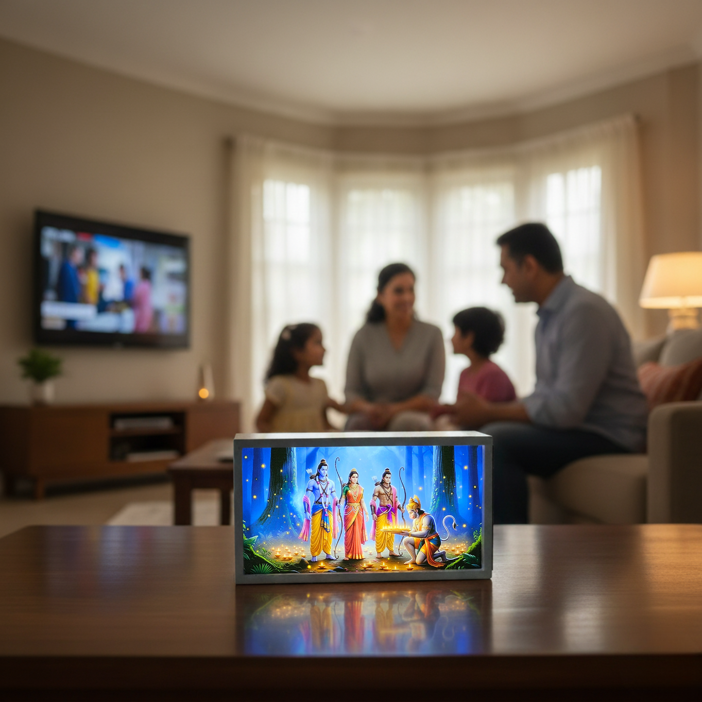 LED Glow Lamp – Lord Ram | Spiritual Desk & Home Lamp