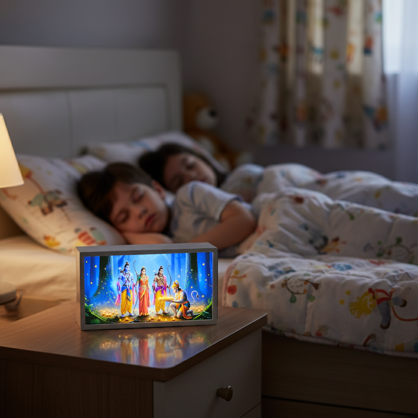 LED Glow Lamp – Lord Ram | Spiritual Desk & Home Lamp