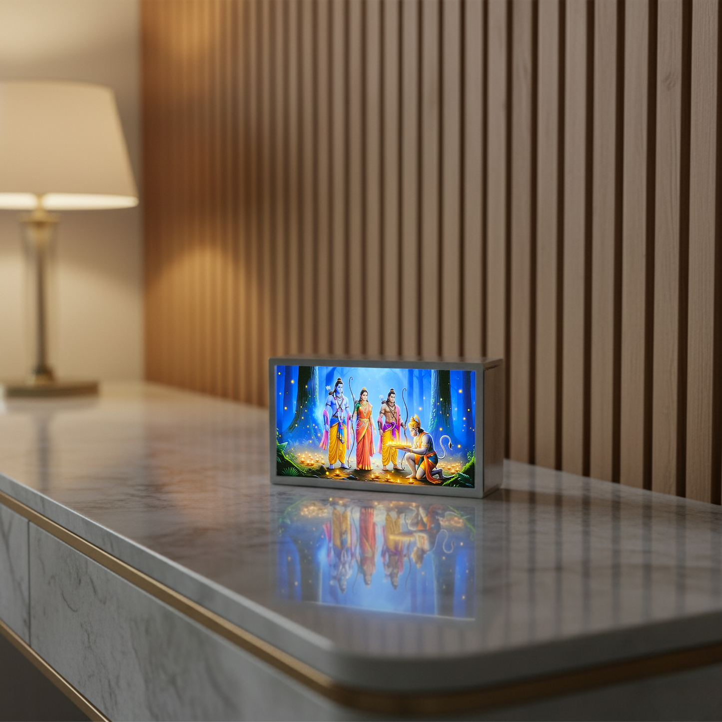 LED Glow Lamp – Lord Ram | Spiritual Desk & Home Lamp
