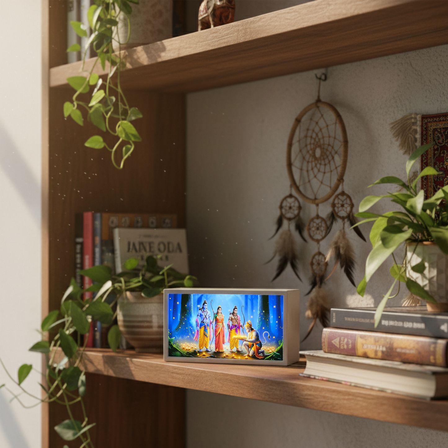 LED Glow Lamp – Lord Ram | Spiritual Desk & Home Lamp