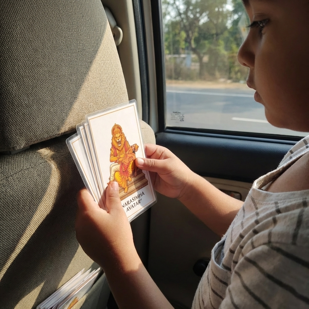 Dashavatar Flashcards for Kids | Screen-Free Learning with Values