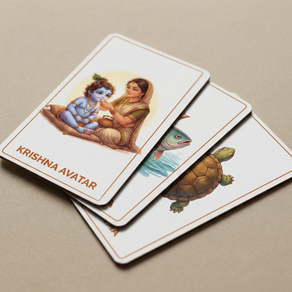 Dashavatar Flashcards for Kids | Screen-Free Learning with Values